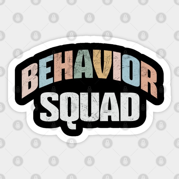 Behavior-Squad Sticker by Quincey Abstract Designs